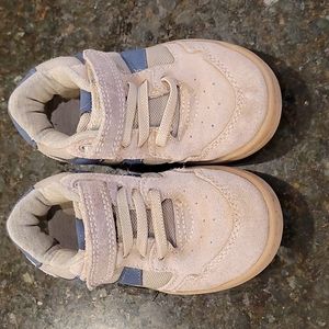Cat & Jack, Toddler Sneaker, Size 8, Gray, Tan & Blue- No Tie